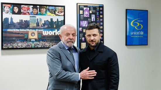 Lula e Zelensky se reuniram em na ONU, em Nova York; ucraniano o apoio mencionado pelo presidente brasileiro - Ricardo Stuckert / PR