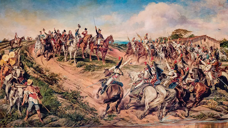 Independência ou Morte é uma pintura do artista brasileiro Pedro Américo, em exposição no Museu do Ipiranga - Foto: Agência Brasil