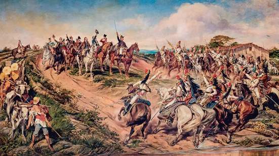 Independência ou Morte é uma pintura do artista brasileiro Pedro Américo, em exposição no Museu do Ipiranga - Foto: Agência Brasil