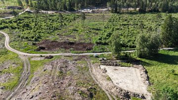 Área da escavação próximo a Järna, na Suécia, onde há 5.000 anos havia um lago - Divulgação/Arkeologerna/SHM