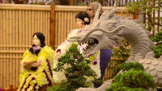 Entre as principais novidades, destaca-se o monumento Sedai no Kizuna - O Elo das Gerações - Foto: reprodução Festa de Flores e Morangos