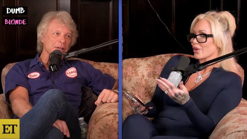 Bon Jovi e Bunnie Xo durante podcast - Reprodução - YouTube