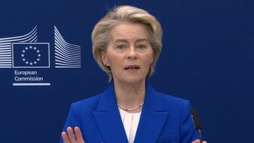 O GPS da aeronave em que estava a presidente da Comissão Europeia, Ursula von der Leyen, sobrevoava a Bulgária - @vonderleyen/Fotos Públicas