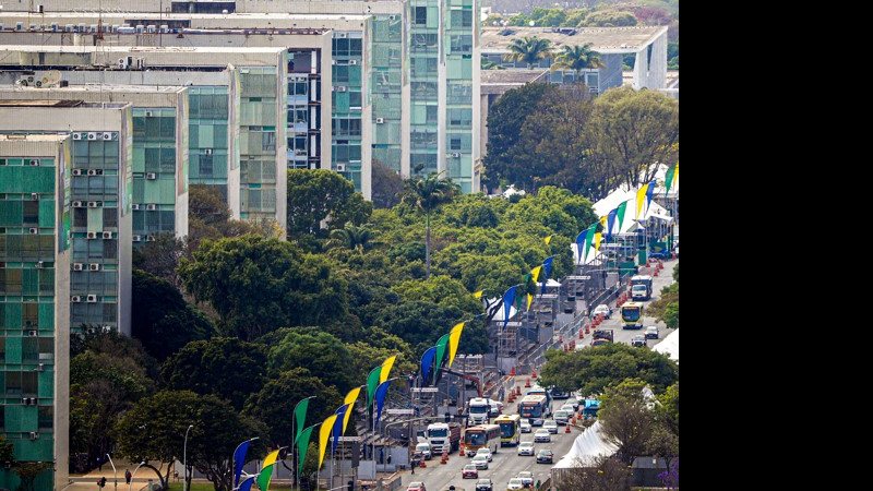 Trecho da Esplanada dos Ministérios, onde haverá o Desfile de 7 de Setembro, comemorativo ao Dia da Independência - Joédson Alves/Agência Brasil