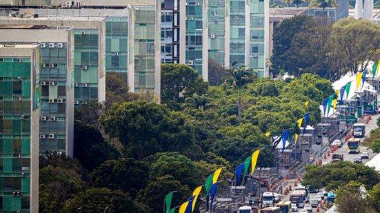 Trecho da Esplanada dos Ministérios, onde haverá o Desfile de 7 de Setembro, comemorativo ao Dia da Independência - Joédson Alves/Agência Brasil