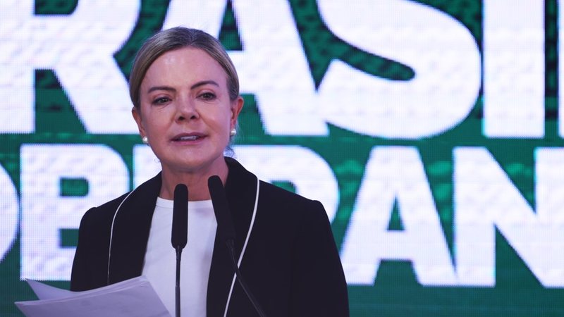 Gleisi: “Sozinha ou associada a outras empresas, a Petrobras é responsável por 90% dessa produção recorde" - CanalGov/Reprodução / Agência Brasil