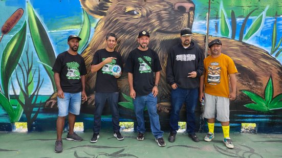 Artistas do grupo Poder Bélico da Favela - Felipe Cavalheiro/Portal Viva