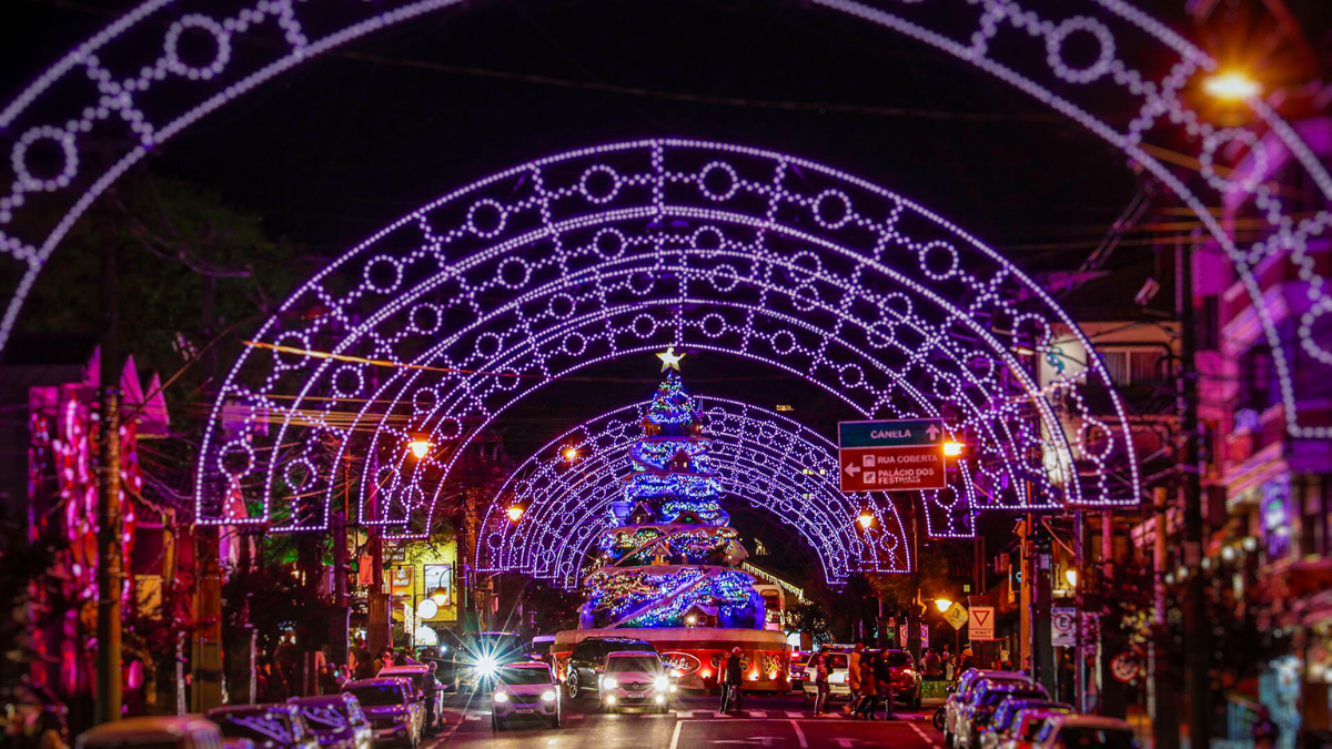 Se você quiser viver o evento completo, é bom se planejar com antecedência - Foto: Natal Luz Gramado 2024