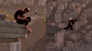 A distância entre uma mão e a outra do Cristo Redentor é de 21 metros - Reprodução - Instagram