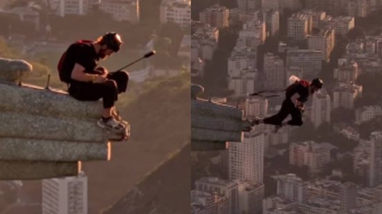 A distância entre uma mão e a outra do Cristo Redentor é de 21 metros - Reprodução - Instagram