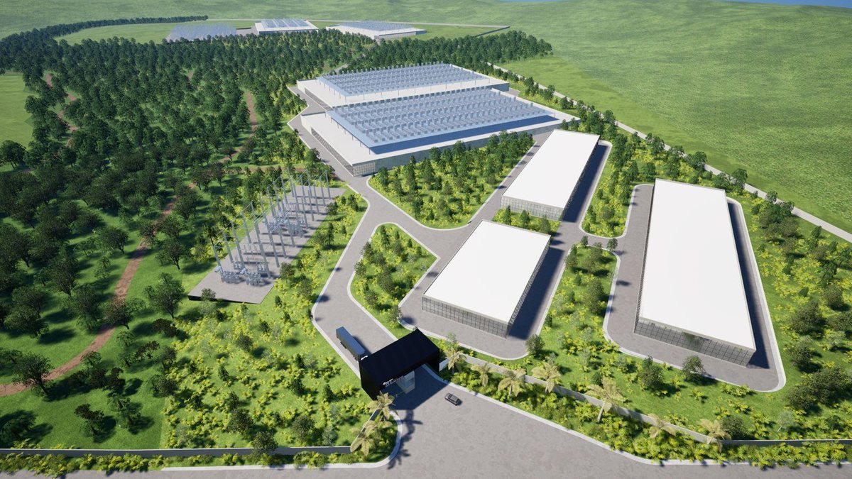 Projeto 3D do futuro Data Center, que será erguido em Uberlândia (MG); projeto terá investimentos de R$ 6 bilhões - Divulgação - RT-One