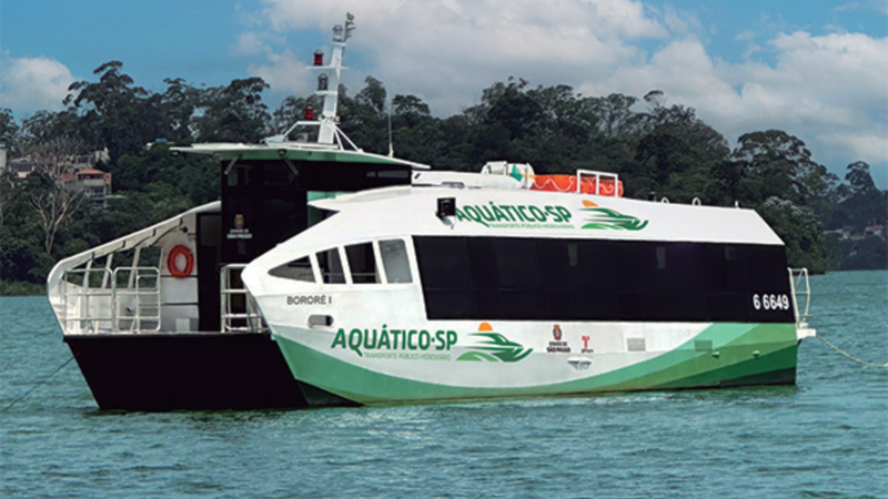 A frota do Aquático-SP é composta por 5 embarcações, todas com lugares exclusivamente sentados - Foto: Arquivo SPTrans