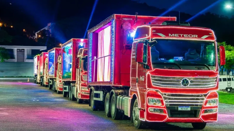 O desfile promete encantar o público com seus caminhões decorados - Foto: Divulgação/Coca-Cola