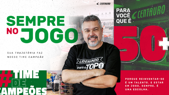 No mês do Empreendedor, Centauro e Embracon lançam programas ampliando oportunidades para profissionais acima dos 50 anos. - Divulgação