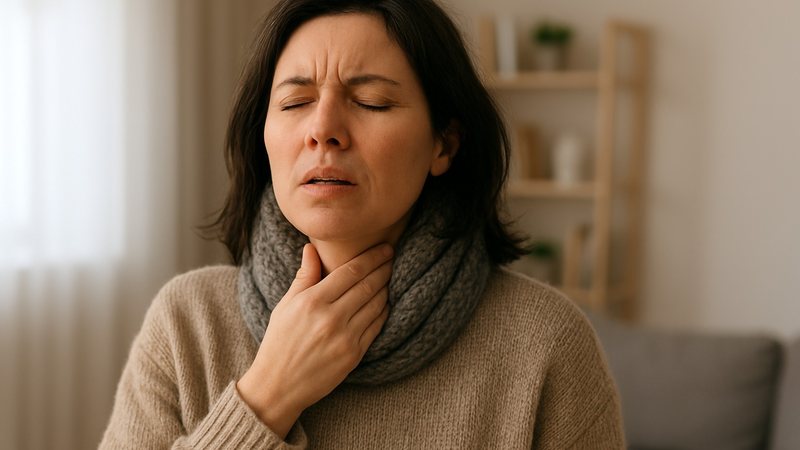 Mudanças de temperatura e imunidade baixa aumentam as chances de inflamação na garganta, especialmente durante a transição de estações - Divulgação