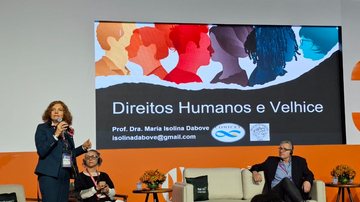 A advogada argentina Maria Isolina Dabove abre o “Panorama América Latina”, do Congresso Internacional Envelhecer com Futuro - Felipe Cavalheiro/Viva