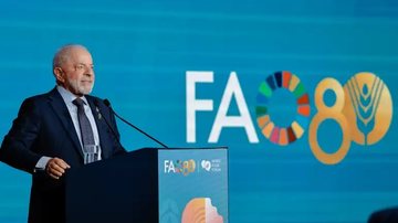 Presidente da República, Luiz Inácio Lula da Silva, durante abertura do Fórum Mundial da Alimentação, da Aliança Global contra a Fome e a Pobreza, realizada na sede da Organização das Nações Unidas para Alimentação e Agricultura (FAO) - Ricardo Stuckert/PR
