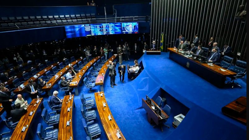 Plenário do Senado aprovou a exclusão da meta fiscal de projetos estratégicos de defesa com apoio de governo e oposição - Edilson Rodrigues/Agência Senado