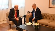 Trump e o primeiro-ministro israelense, Benjamin Netanyahu; no Egito, o presidente dos EUA destacou o retorno de civis para suas casas - Divulgação - The White House