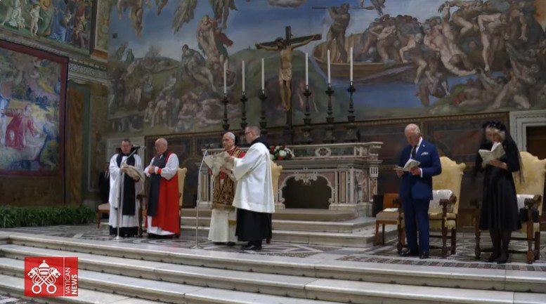 Missa do Papa Leão XIV com o Rei Charles marca gesto inédito em 500 anos desde a Reforma - Reprodução Youtube Vatican News