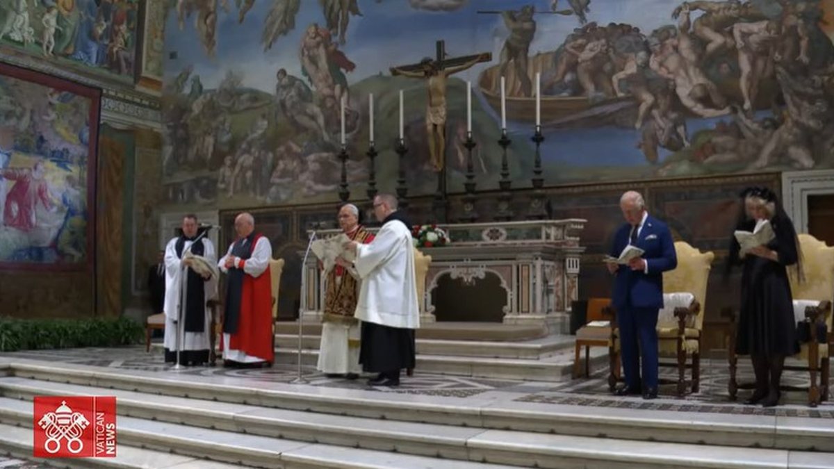 Missa do Papa Leão XIV com o Rei Charles marca gesto inédito em 500 anos desde a Reforma - Reprodução Youtube Vatican News