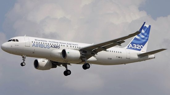 Controle de voo do A320 é objeto de recall por parte da fabricante; no Brasil, Azul e Latam informa que serão afetadas - Divulgação / Airbus