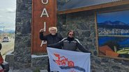 Casal já percorreu mais de 600 mil km e conheceu diversos países da América Latina. Uma das viagens realizadas este ano foi para Ushuaia, na Argentina - Foto: Arquivo pessoal