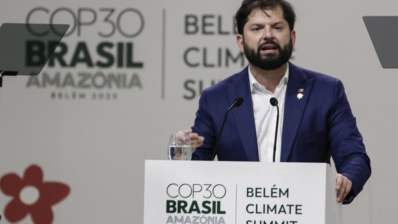 No Chile, ainda não há decisão sobre quem será o novo presidente no lugar de Gabriel Boric, que esteve na COP30 - Bruno Peres/Agência Brasil