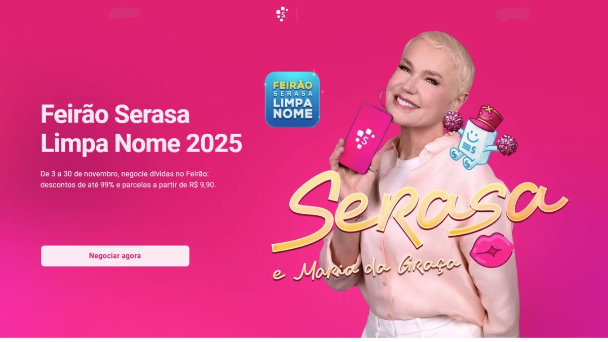 O atendimento é gratuito e pode ser realizado por qualquer pessoa que tenha débitos em aberto e pode ser feito digitalmente ou presencialmente. - Foto: reprodução Serasa