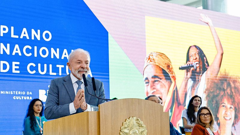 Presidente Lula fala durante cerimônia de apresentação do Plano Nacional de Cultura - Ricardo Stuckert/PR