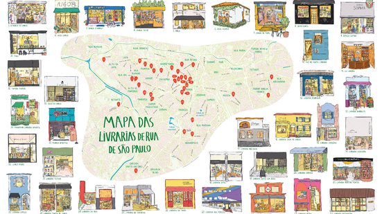 Mapa de livrarias de rua em São Paulo será lançado em dezembro - Divulgação
