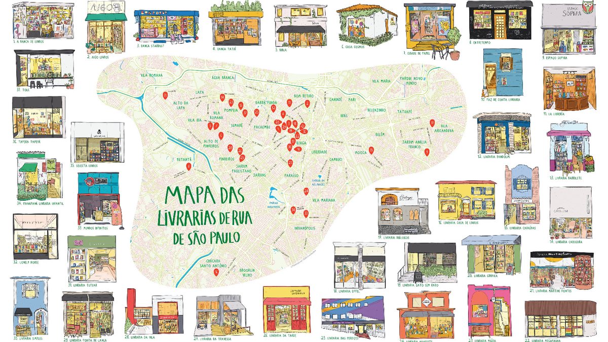 Mapa de livrarias de rua em São Paulo será lançado em dezembro - Divulgação