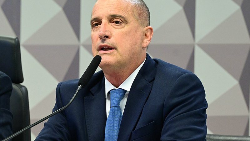 O ex-ministro da Previdência Onyx Lorenzoni depôs hoje na CPMI do INSS e admitiu ter recebido R$ 60 mil de doação de ex-presidente da ABCB - Geraldo Magela/Agência Senado