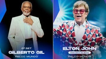 Cantores irão se apresentar no Palco Mundo, no dia 7 de setembro - Divulgação/Instagram @rockinrio