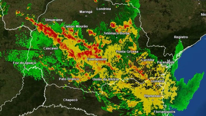Passagem do tornado deixou ao menos quatro mortos e mais de 430 ficaram feridas na região centro-oeste do Paraná - Foto: Reprodução/Simepar