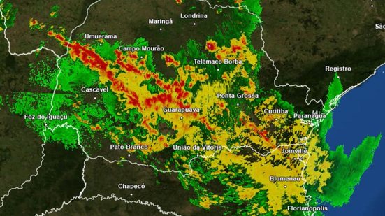 Passagem do tornado deixou ao menos quatro mortos e mais de 430 ficaram feridas na região centro-oeste do Paraná - Foto: Reprodução/Simepar