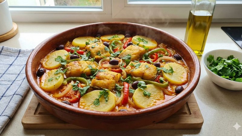 Bacalhoada é presença certa em muitas mesas de réveillon. A receita do VIVA pode ganhar um toque baiano, com azeite de dendê - Imagem gerada por IA