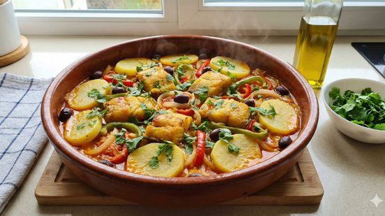 Bacalhoada é presença certa em muitas mesas de réveillon. A receita do VIVA pode ganhar um toque baiano, com azeite de dendê - Imagem gerada por IA