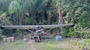 O avião sofreu avarias estruturais durante o pouso forçado em uma pista de terra; o piloto fugiu e não foi localizado - Divulgação / FAB
