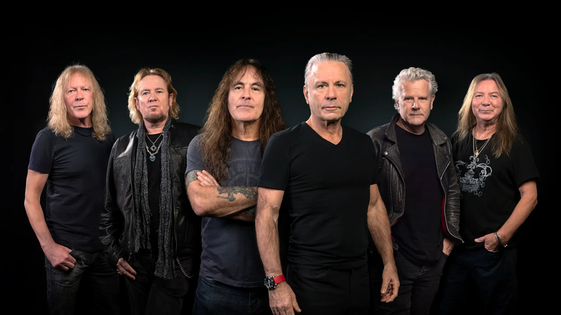 A banda Iron Maiden é composta por Bruce Dickinson (vocal), Steve Harris (baixo), Simon Dawson (bateria) e os guitarristas Dave Murray, Adrian Smith e Janick Gers. - Foto: Divulgação