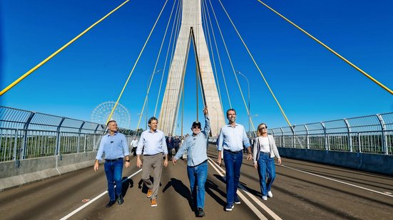 Lula participou ontem da abertura da ponte Brasil–Paraguai; hoje, disse que a ameaça à soberania se apresenta sob guerra, antidemocracia e crime organizado - Ricardo Stuckert / PR