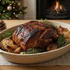 Pernil ao molho de vinho do Porto, um dos destaques do menu natalino de R$ 1.000 elaborado por Ione Lima a pedido do VIVA - Imagem gerada por IA