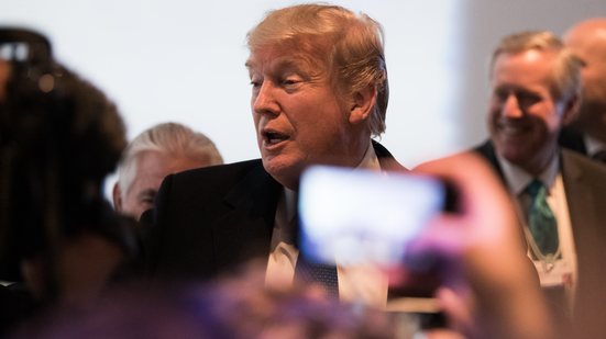 O presidente dos EUA, Donald Trump, no Fórum Econômico Mundial, em Davos - World Economic Forum / Mattias Nutt