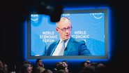 O chanceler da Alemanha, Friedrich Merz, durante painel no Fórum Econômico Mundial, em Davos, na Suíça - World Economic Forum / Mattias Nutt