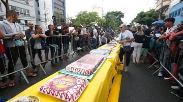 O bolo do Bixiga é "a estrela" da festa que é realizada há 40 anos em comemoração ao aniversário da cidade  de São Paulo - Paulo Pinto/Agência Brasil
