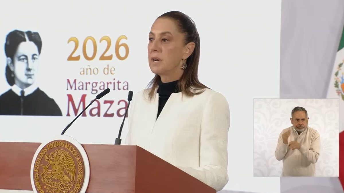 Sheinbaum, presidente do México, durante pronunciamento de Ano Novo no Palácio Nacional - Divulgação/Governo do México