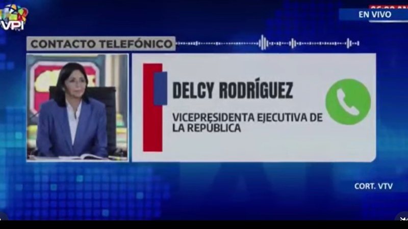 Delcy Rodríguez, vice-presidente da Venezuela, concede entrevista à VPI TV - Reprodução Instagram