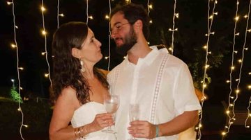 O casal Fátima Bernardes e Túlio Gadelha, durante a virada do Ano - Reprodução - Instagram
