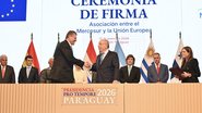 O Ministro Mauro Vieira representou o presidente Lula na cerimônia de assinatura do acordo Mercosul-União Europeia - Carlos Cruz/MRE