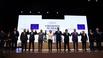 Juntos, Mercosul e União Europeia reúnem cerca de 720 milhões de pessoas e somam Produto Interno Bruto (PIB) de aproximadamente US$ 22 trilhões - X.com / @vonderleyen